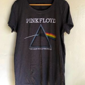 Women’s Grey Pink Floyd T Shirt Loose Fit